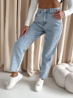 Spodnie mom fit LIMBO, blue