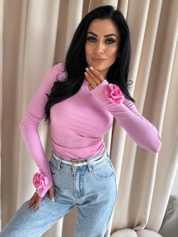 Bluzka z wiskozą premium ROSINA, sweet pink