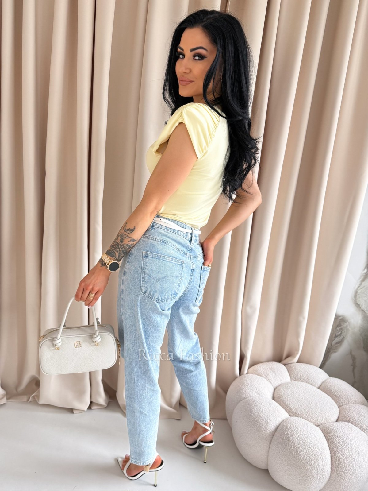 Bluzka z poduszkami SORRENTO, banana