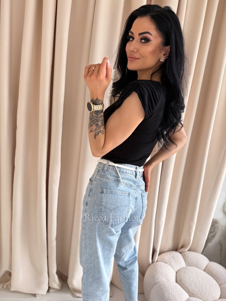 Bluzka z poduszkami SORRENTO, black