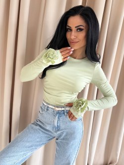 Bluzka z wiskozą premium ROSINA, seledyn