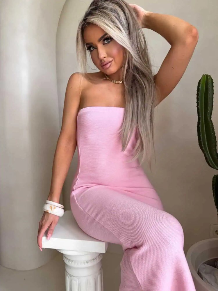 Sukienka SPAIN – jasny róż