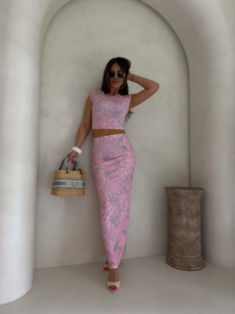 Komplet VISIT – różowy