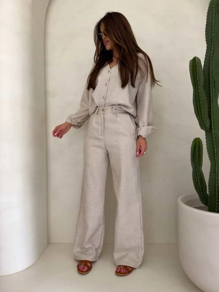 Komplet MYKONOS – chłodny beż