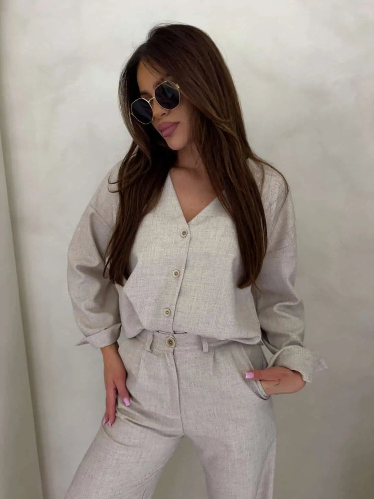 Komplet MYKONOS – chłodny beż