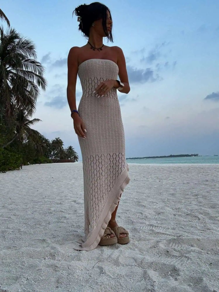 Sukienka LAGUNA – jasny beż