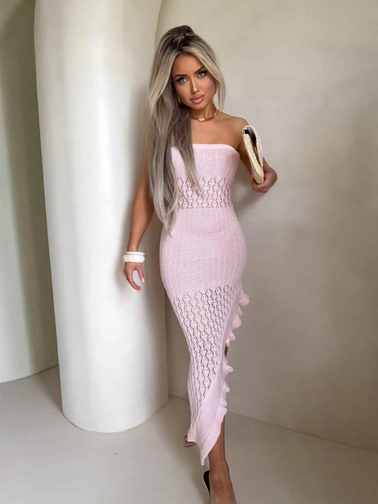 Sukienka LAGUNA – jasny róż