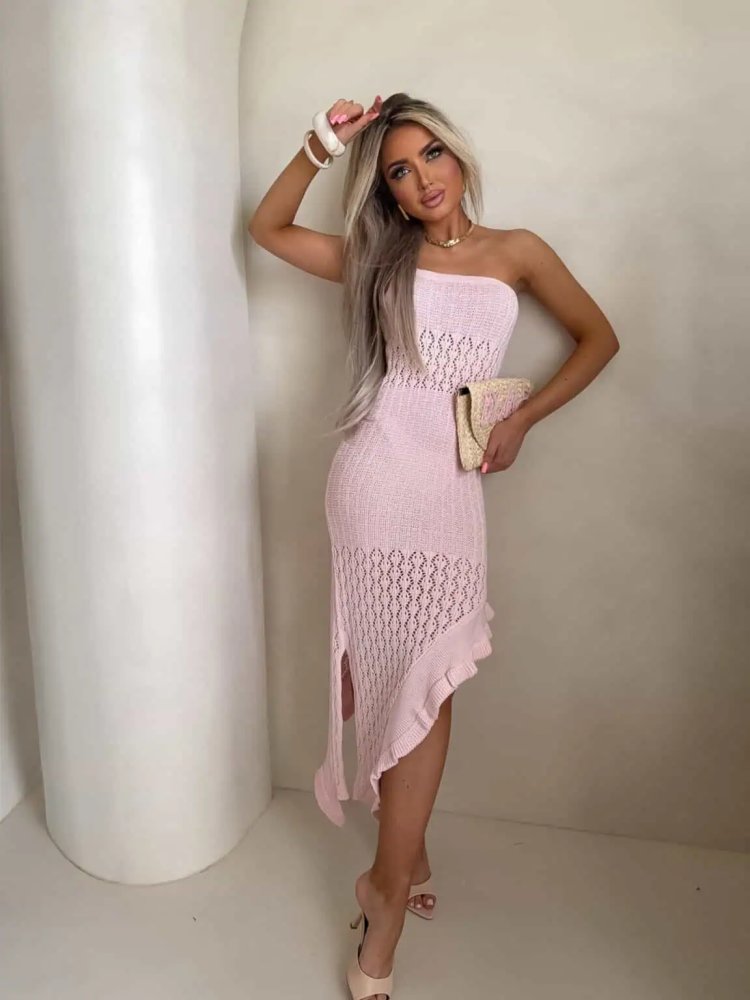 Sukienka LAGUNA – jasny róż