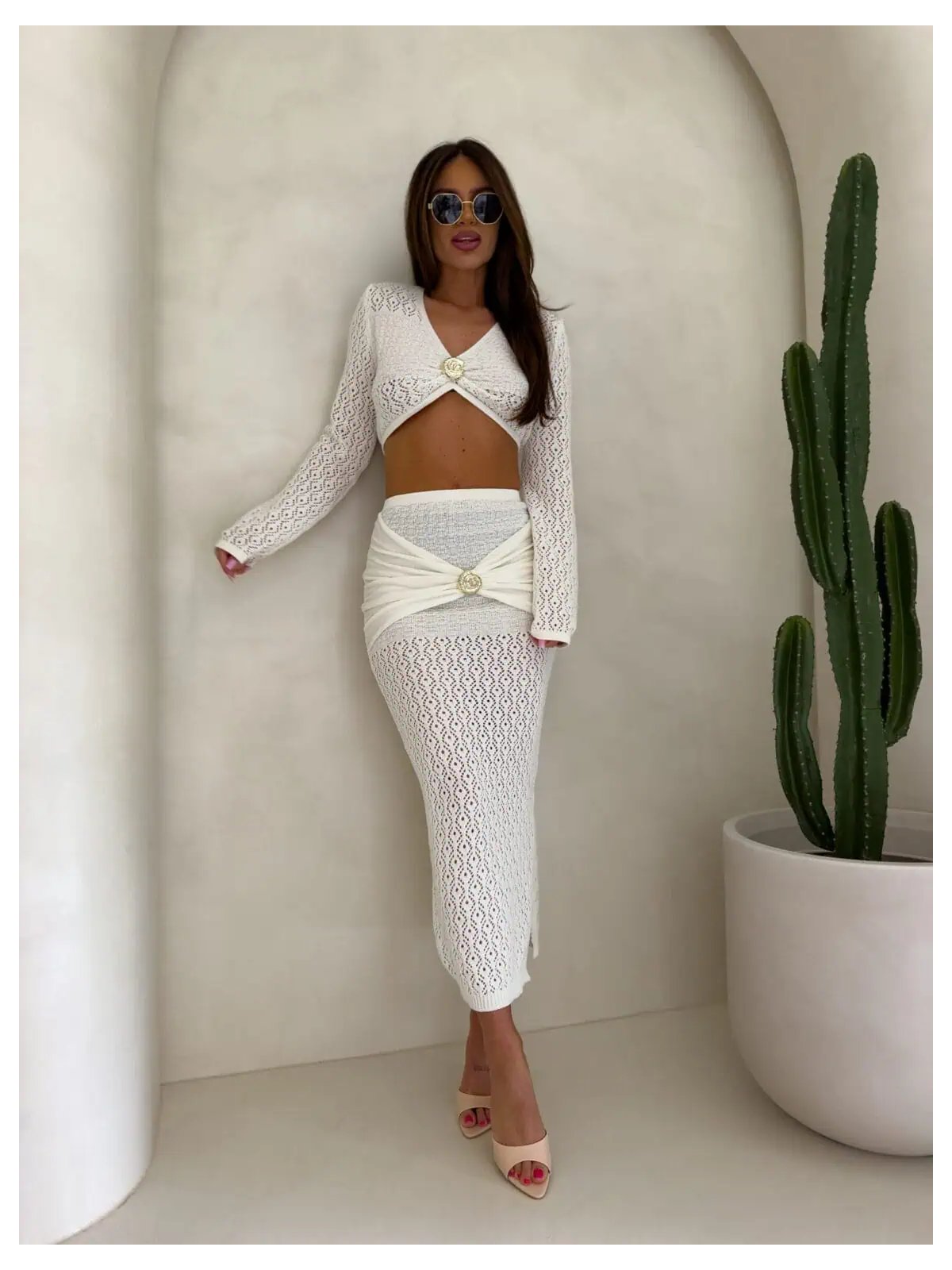 Komplet MUSZLA – ecru