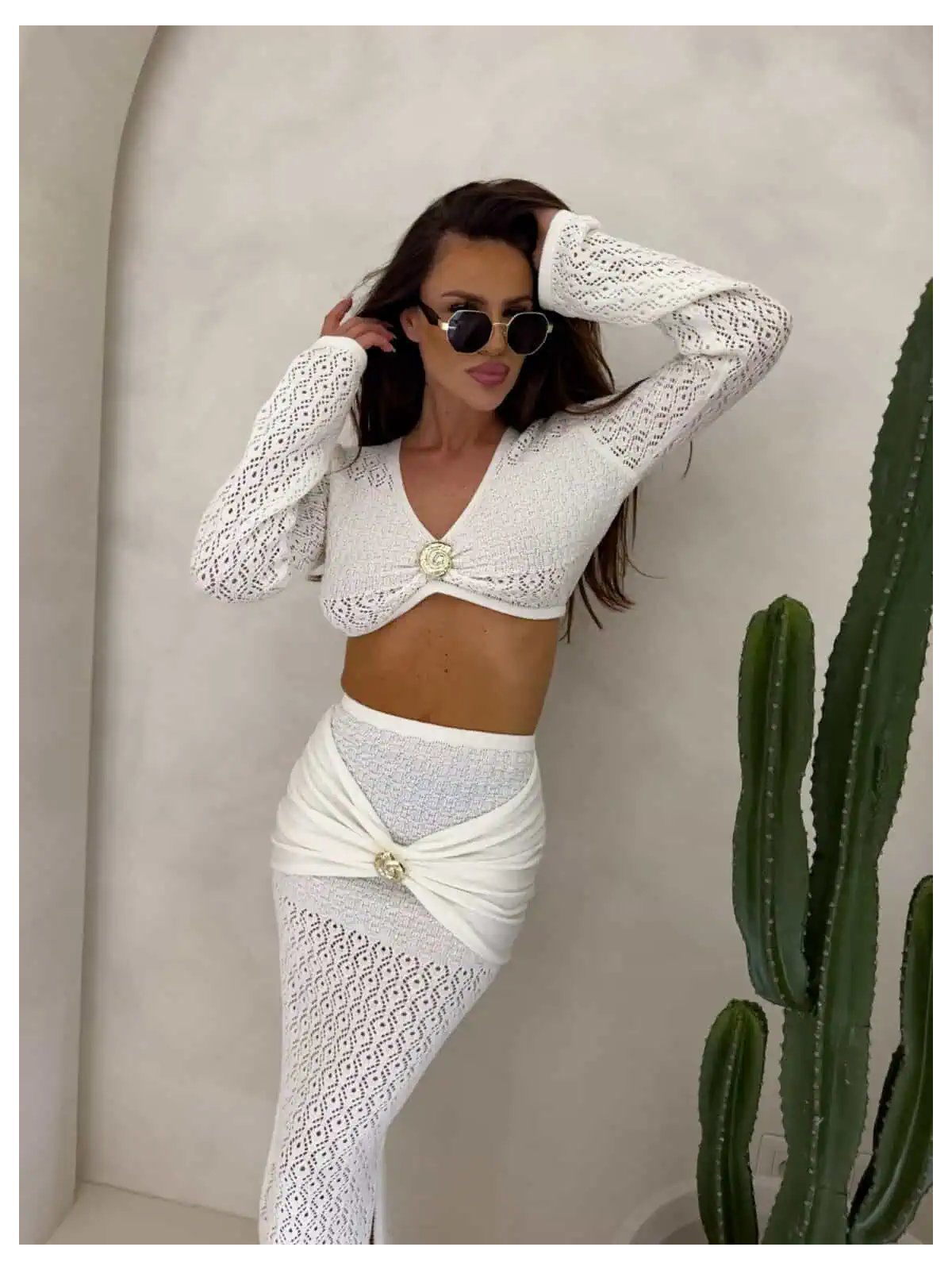 Komplet MUSZLA – ecru