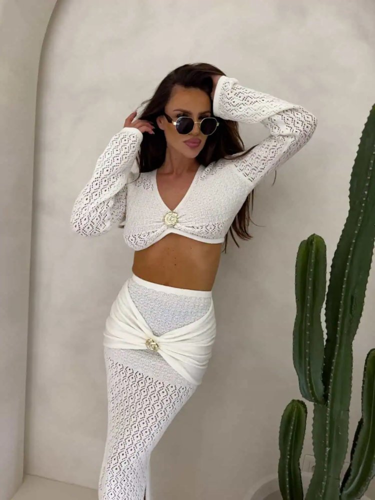 Komplet MUSZLA – ecru