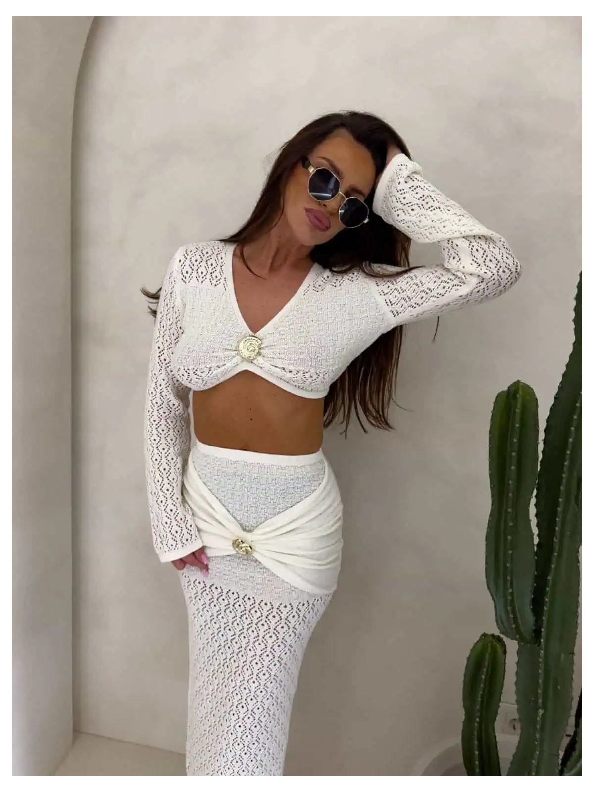 Komplet MUSZLA – ecru