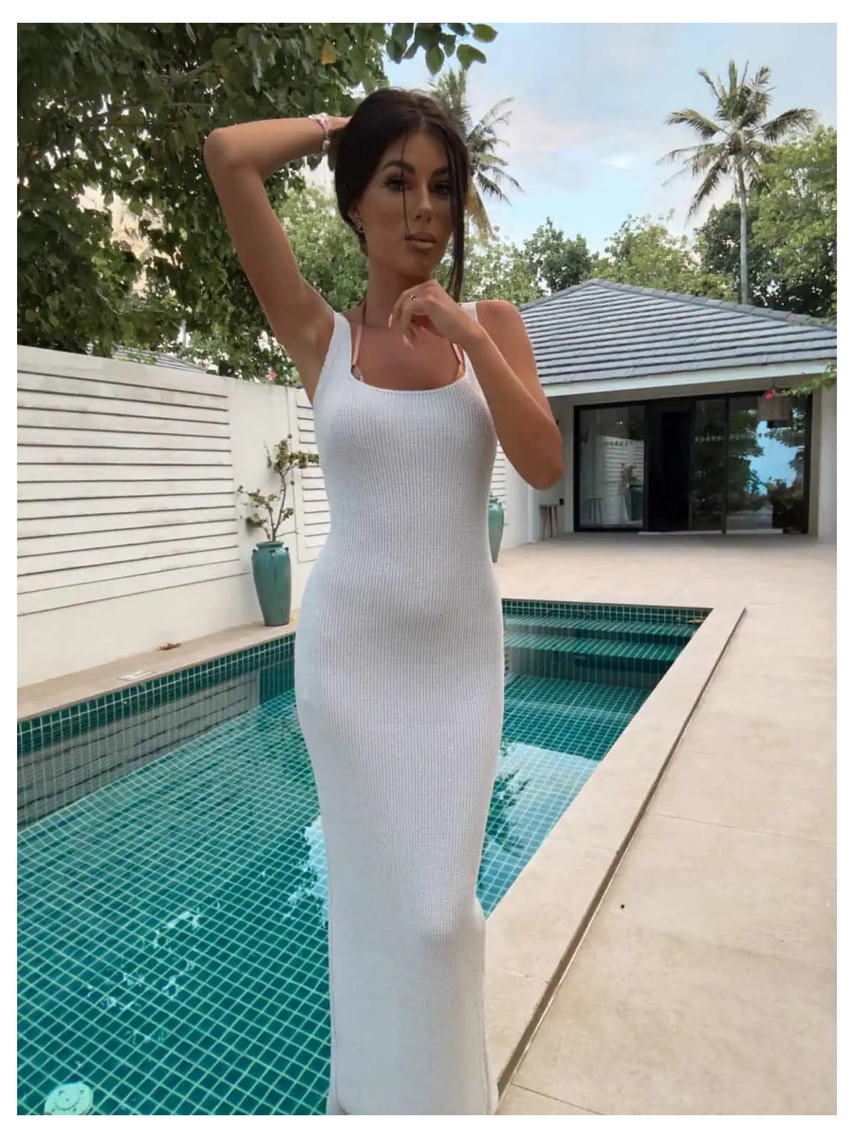 Sukienka NADI – jasny szary