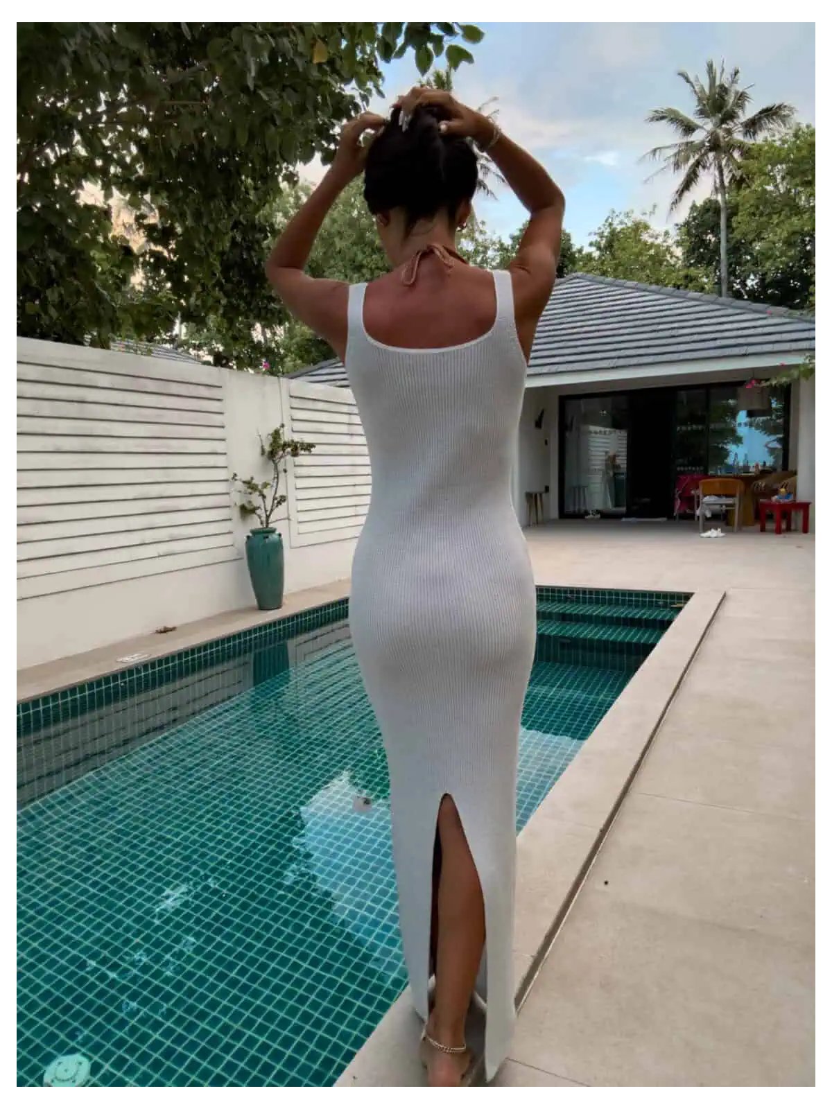 Sukienka NADI – jasny szary