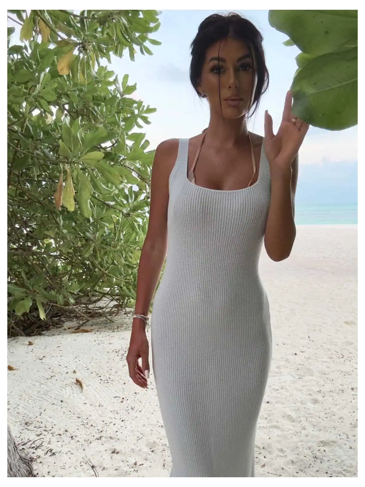 Sukienka NADI – jasny szary