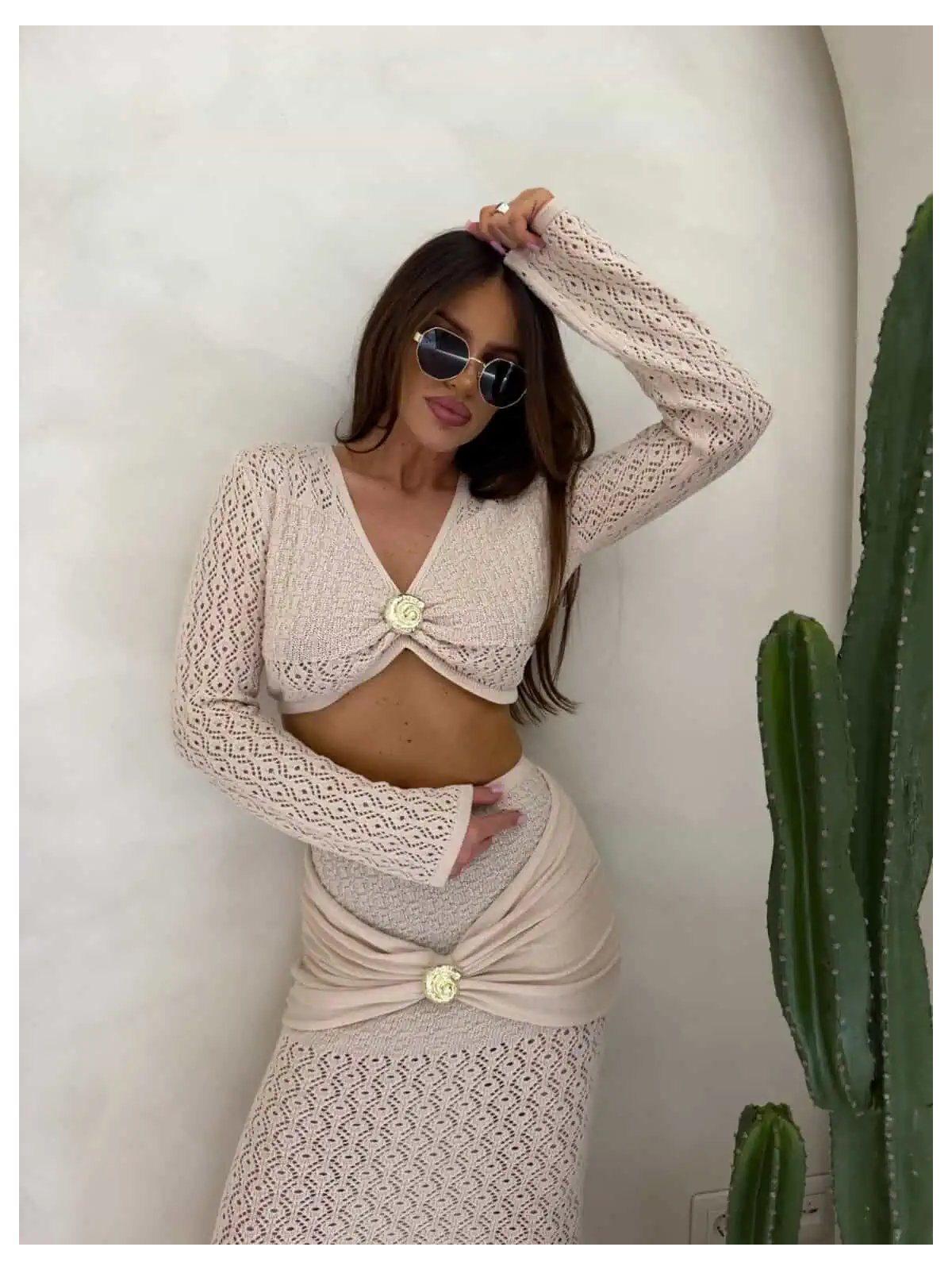 Komplet MUSZLA – jasny beż