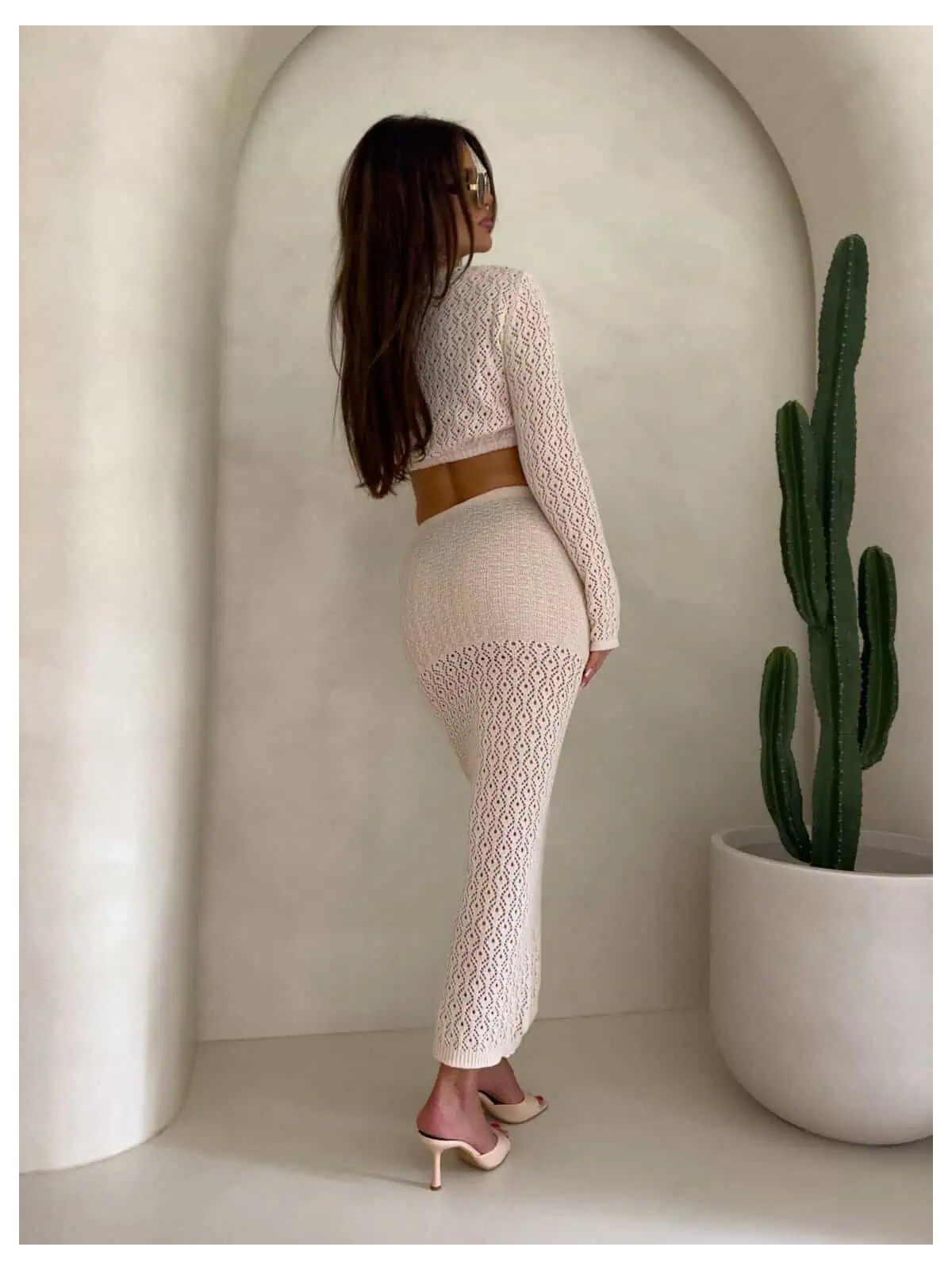 Komplet MUSZLA – jasny beż