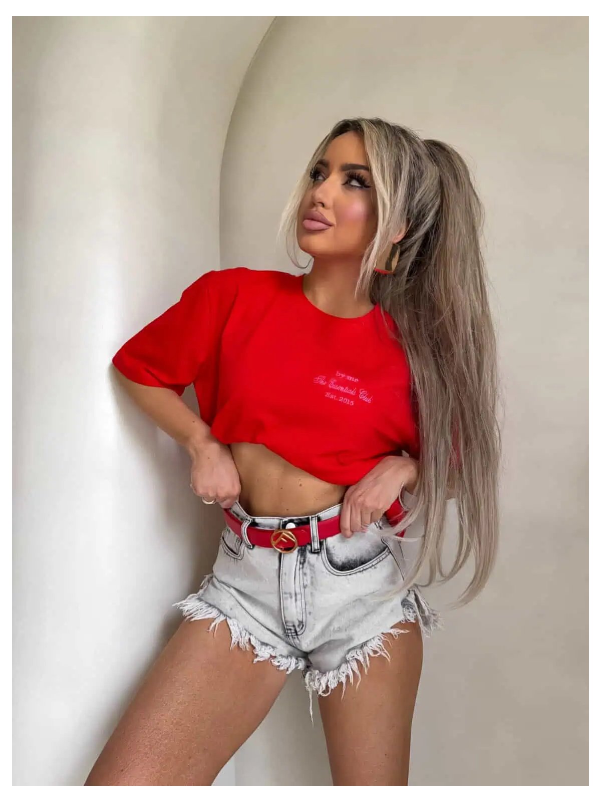 T-shirt ESSENTIAL – czerwony