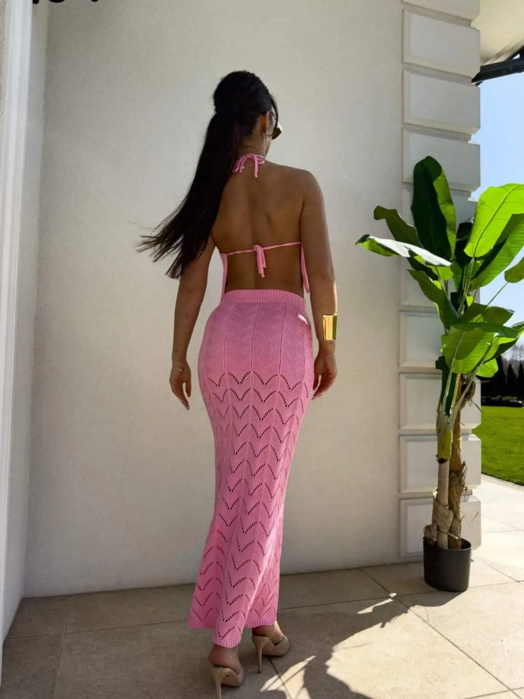 Komplet MARBELLA – mocny róż