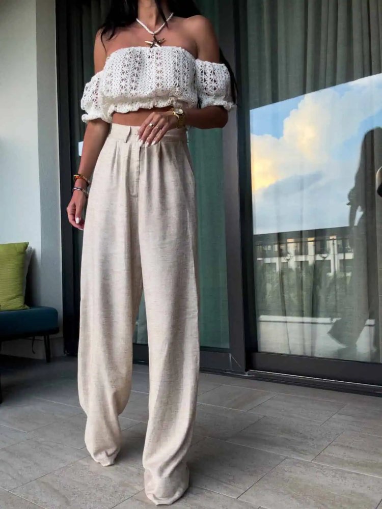 Spodnie SIMPLE natural –...