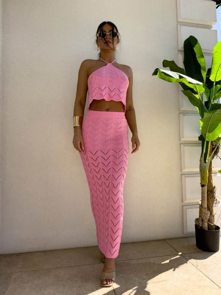 Komplet MARBELLA – mocny róż