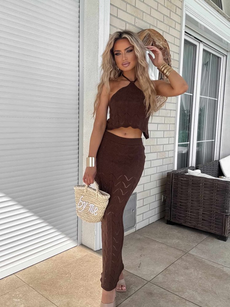 Komplet MARBELLA – czekoladowa