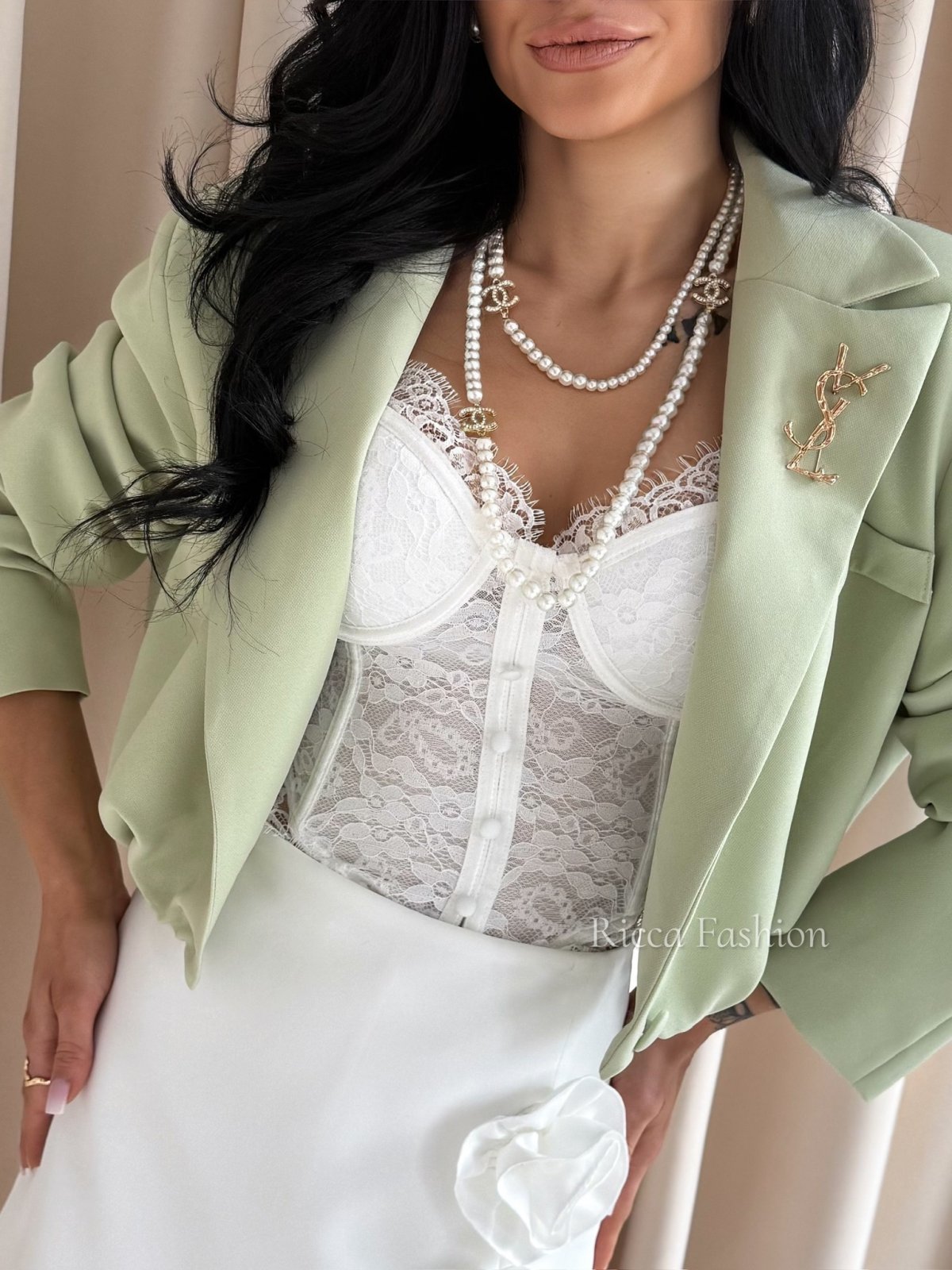 Gorset koronkowy CALSITA, white