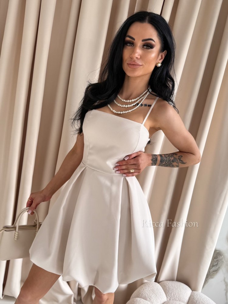 Sukienka bombka VIRELLA, beige