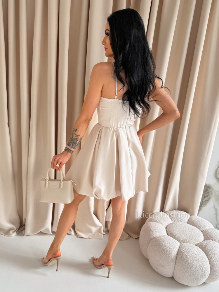 Sukienka bombka VIRGINIA, beige