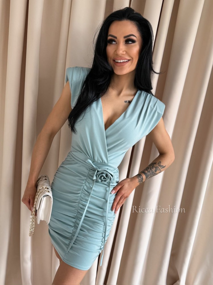 Sukienka LEONESSA , szałwia