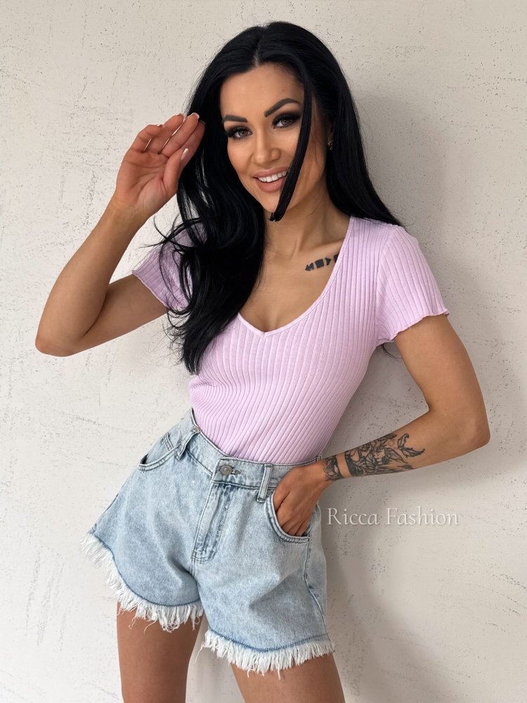 Bluzka bawełniana prążek...