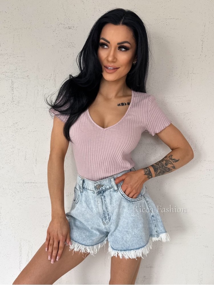 Bluzka bawełniana prążek...