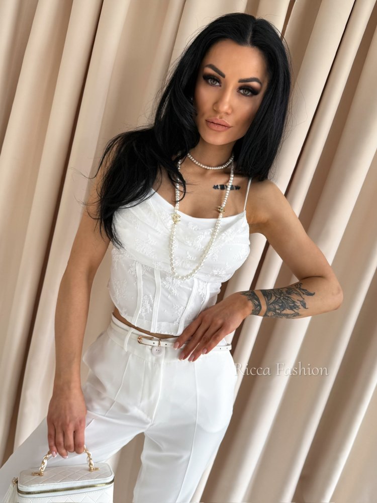 Top koronkowy LILCO, white