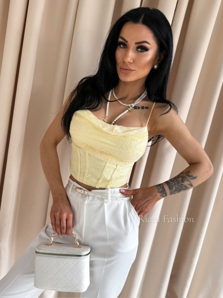 Top koronkowy LILCO, banana