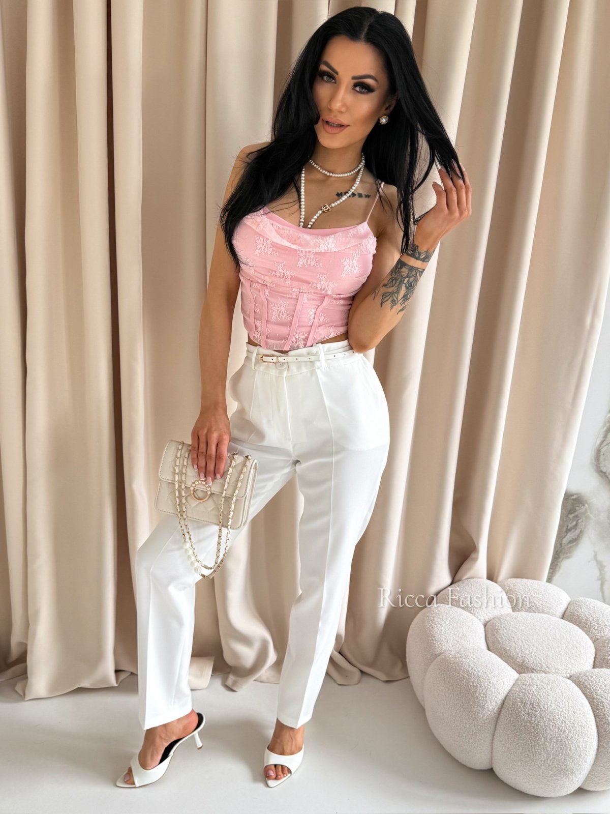 Top koronkowy LILCO, sweet pink