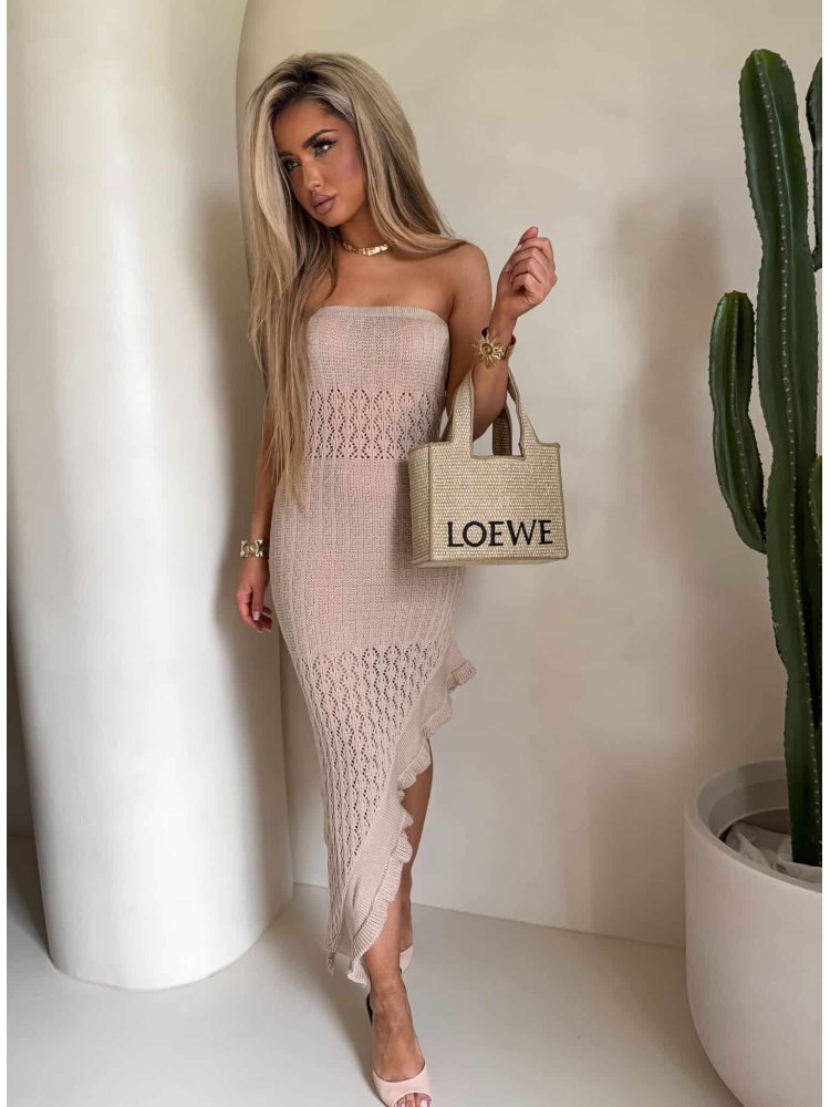 Sukienka LAGUNA – ciemny beż