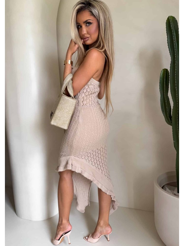 Sukienka LAGUNA – ciemny beż