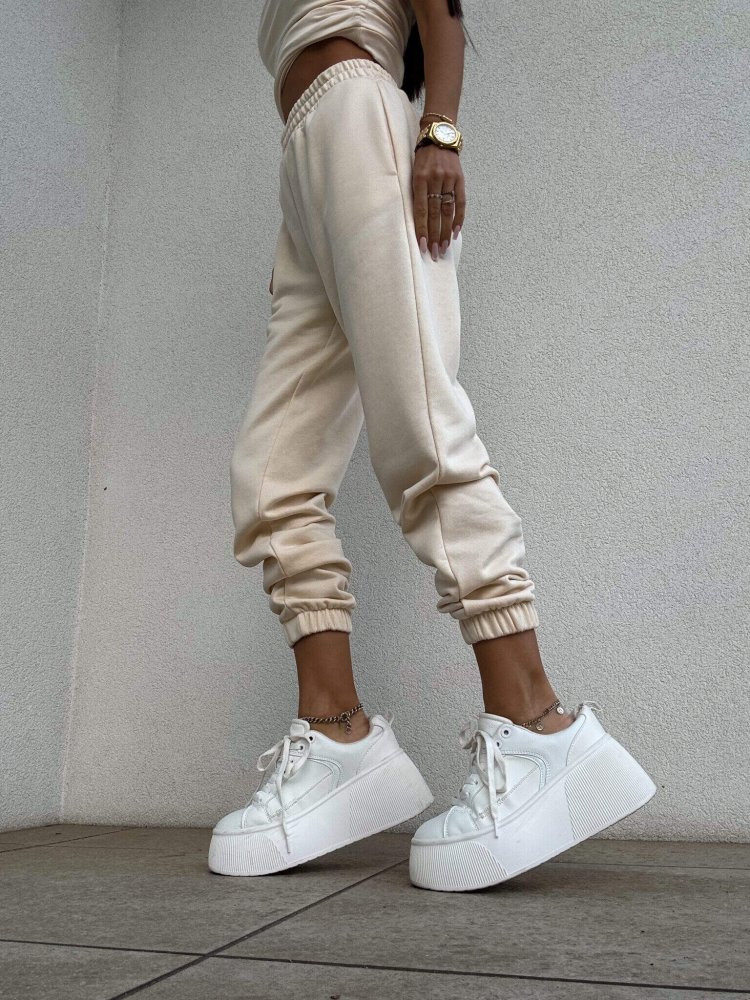 Spodnie dresowe CLASSIC, waniliowe