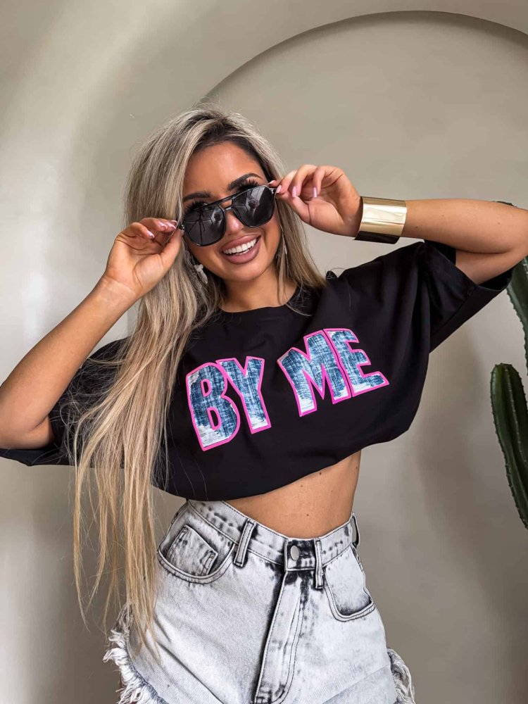 T-shirt BY ME jeans – czarny