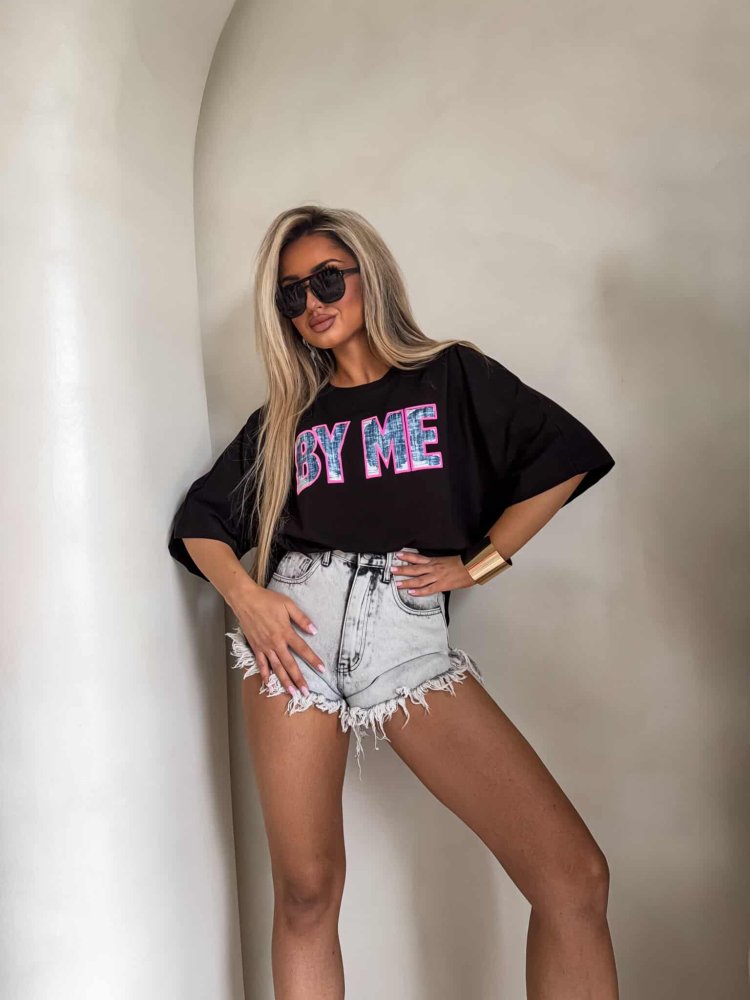 T-shirt BY ME jeans – czarny