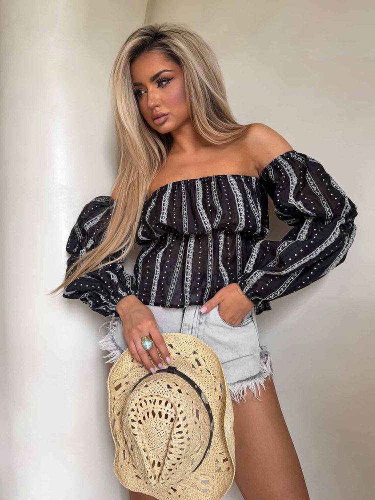 Bluzka hiszpanka MISS print...