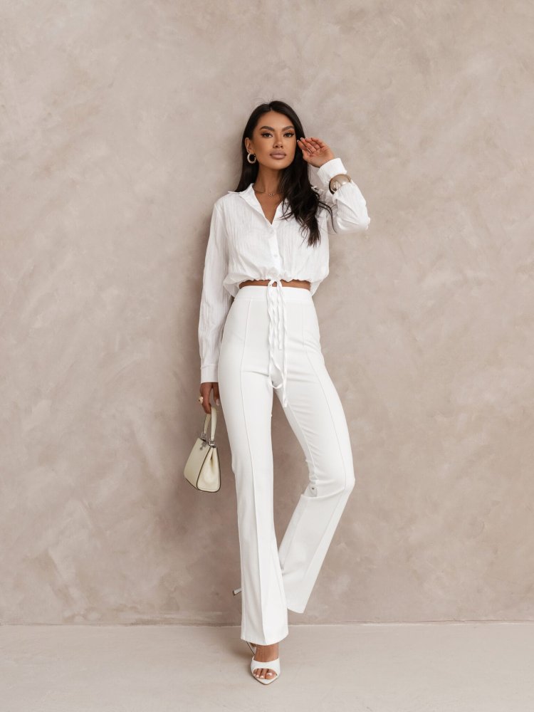 Spodnie DZWONY – ecru