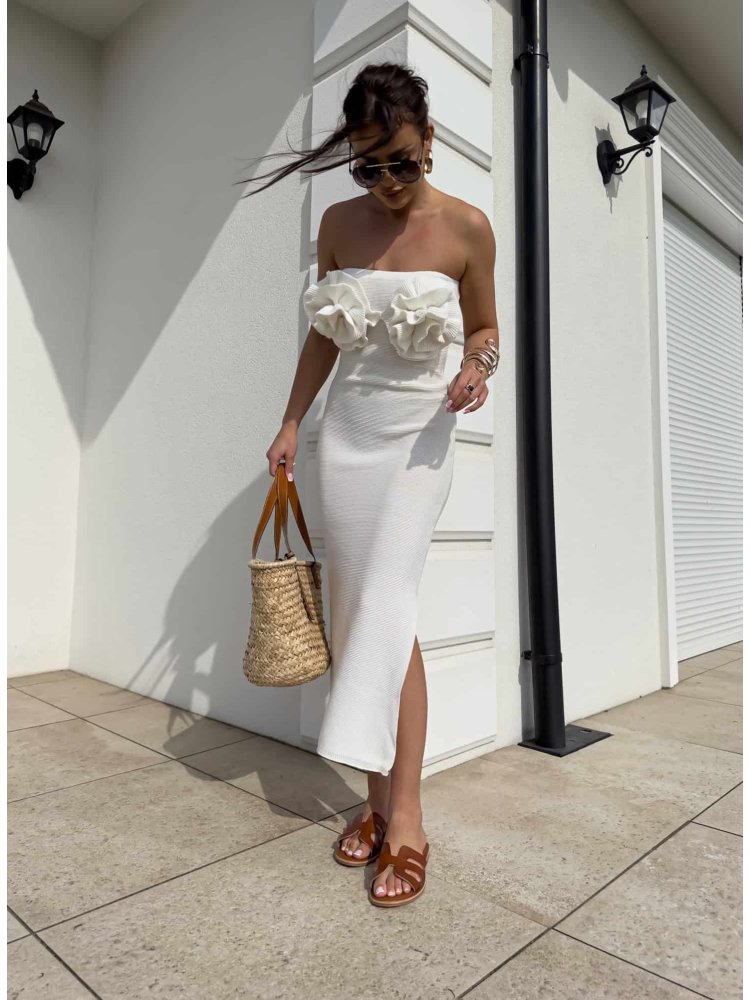 Sukienka ALOHA – ecru