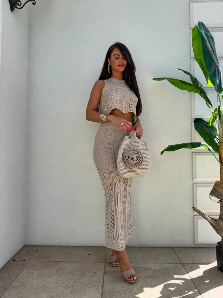 Komplet FLORIDA – ciemny beż