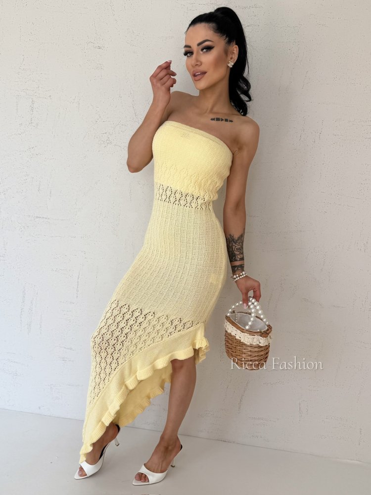 Sukienka LAGUNA – bananowa