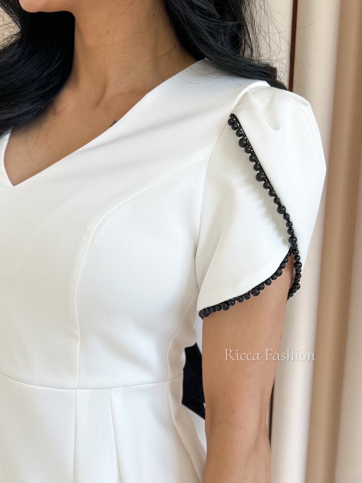 Sukienka tulipan ELISA, white/black