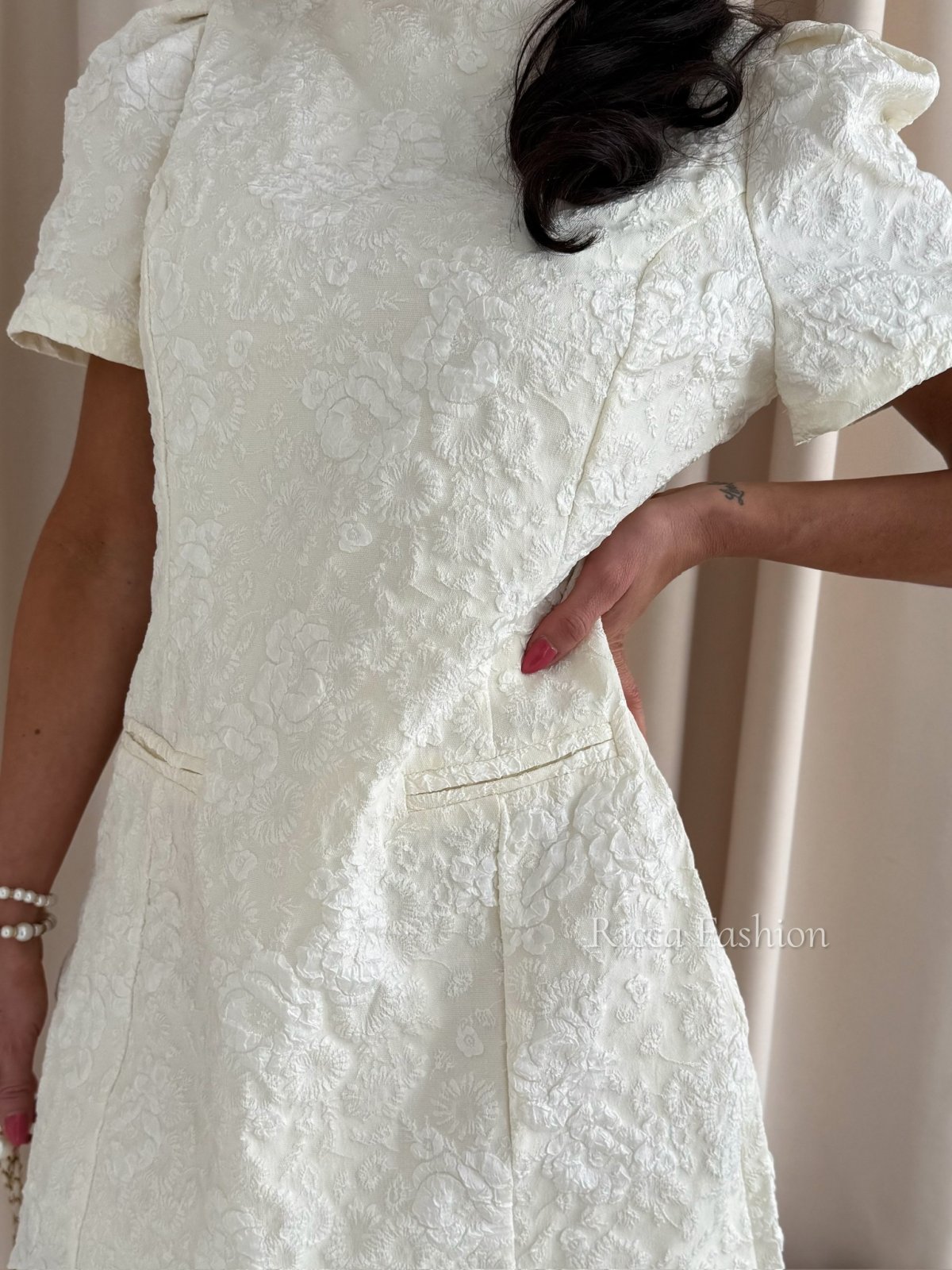 Sukienka trapezowa LISA, beige