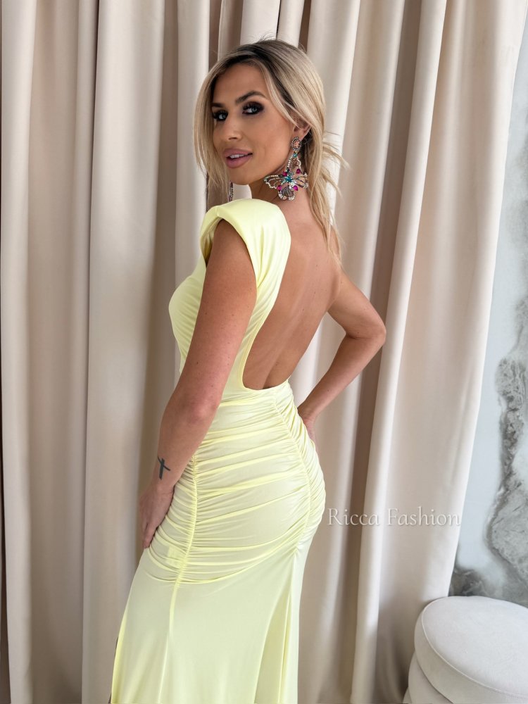 Dopasowana sukienka DAFNE, lemon