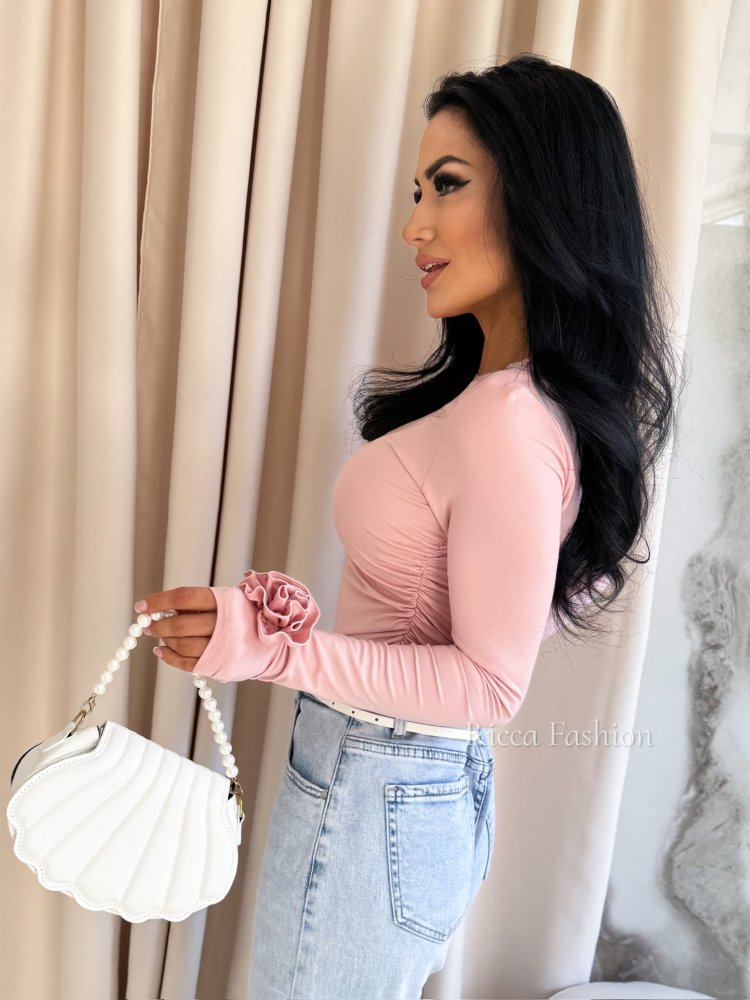 Bluzka z wiskozą premium ROSINA, powder