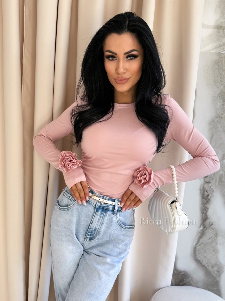 Bluzka z wiskozą premium ROSINA, powder